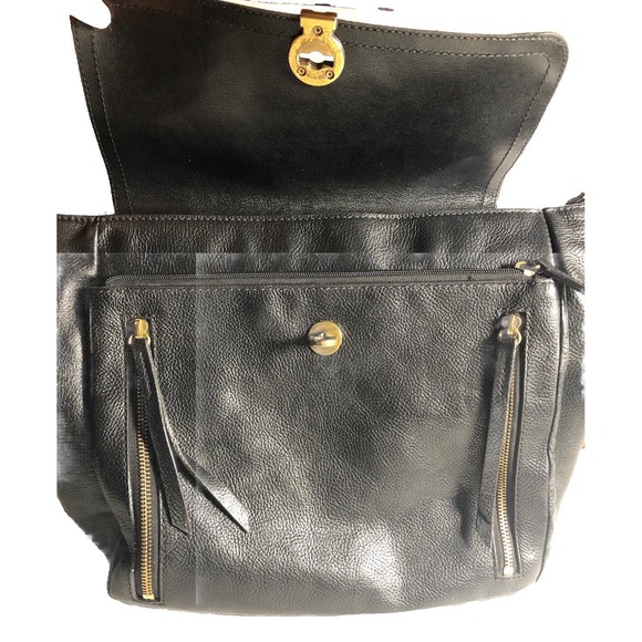 Fossil Amelia Black Leather Convertible Backpack‎ Bag DAMAGED main image 8